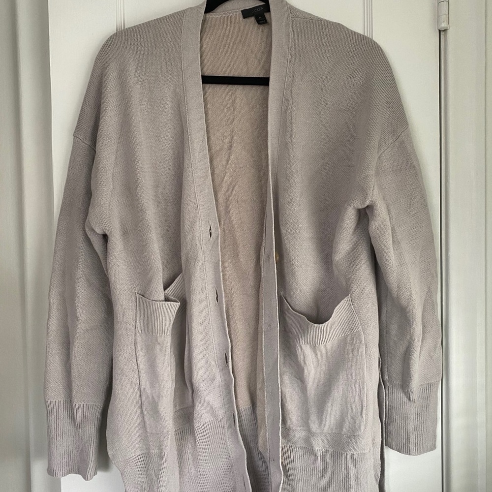 Jcrew Grey side tie sweater